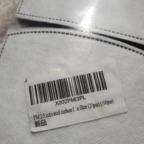 100 PCS PM2.5 Activated Carbon Face Mask Filter - Picture 2 of 3